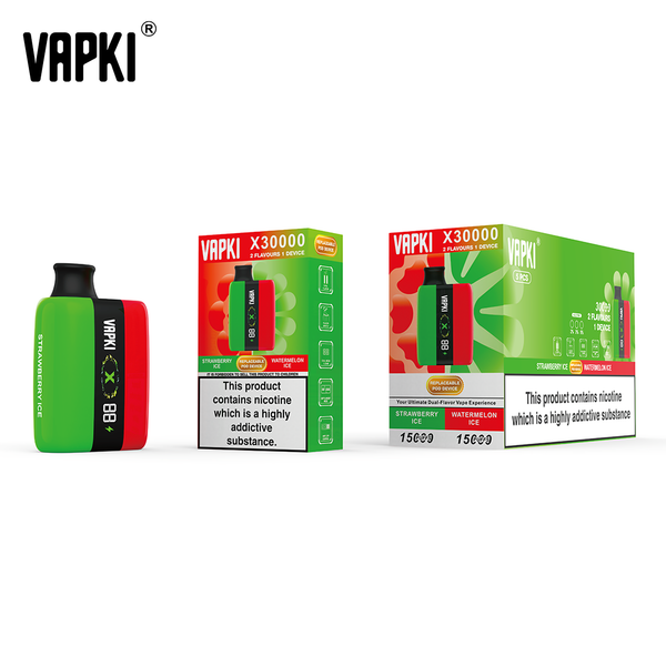 VAPKI X 30000 Dual Flavor Replaceable Pod Vape Device (30000 Puffs)